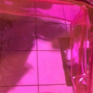 Haus Labratories  PINK clear Cosmetic Bag NEW 8x7x4